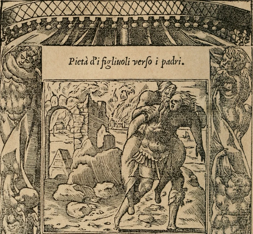 An illustration from Diverse imprese accomodate a diuerse moralità : con versi che i loro significati dichiarano : Tratte da gli Emblemi dell' Alciato, 1549, leaf 135