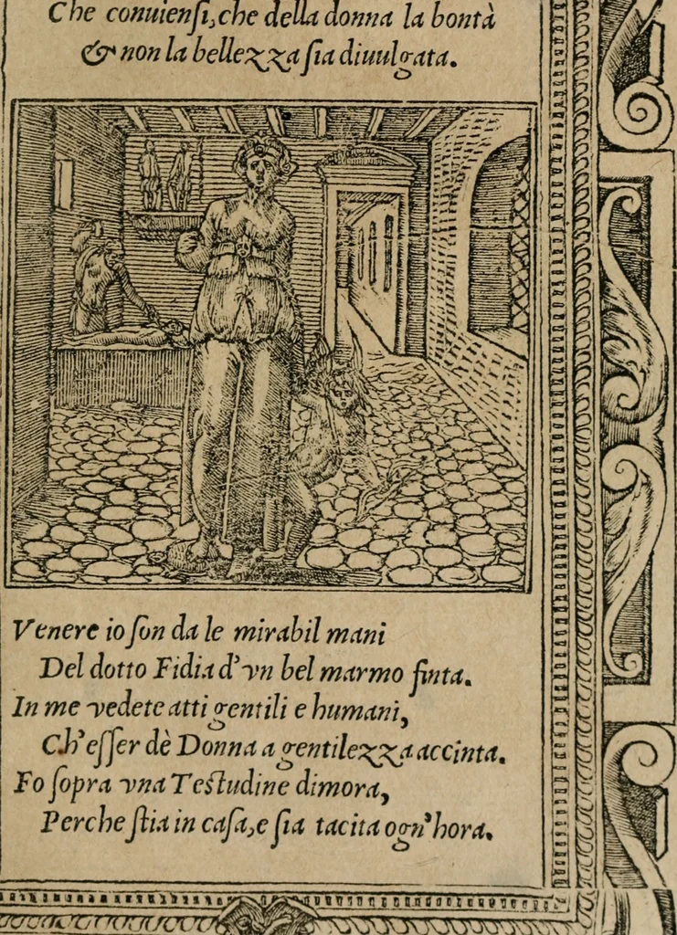 An illustration from Diverse imprese accomodate a diuerse moralità : con versi che i loro significati dichiarano : Tratte da gli Emblemi dell' Alciato, 1549, leaf 136