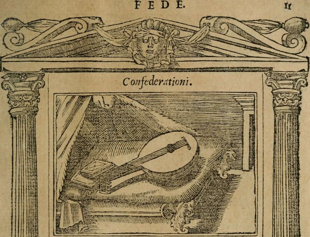 An illustration from Diverse imprese accomodate a diuerse moralità : con versi che i loro significati dichiarano : Tratte da gli Emblemi dell' Alciato, 1549, leaf 14