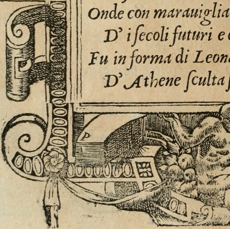 An illustration from Diverse imprese accomodate a diuerse moralità : con versi che i loro significati dichiarano : Tratte da gli Emblemi dell' Alciato, 1549, leaf 17