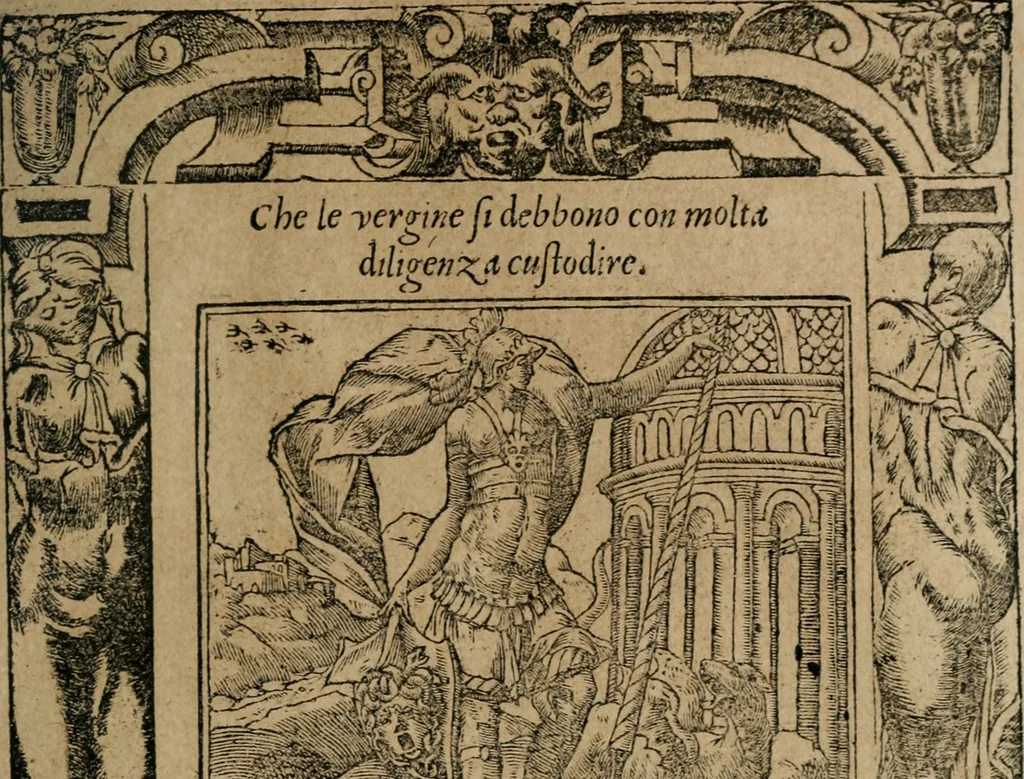 An illustration from Diverse imprese accomodate a diuerse moralità : con versi che i loro significati dichiarano : Tratte da gli Emblemi dell' Alciato, 1549, leaf 26