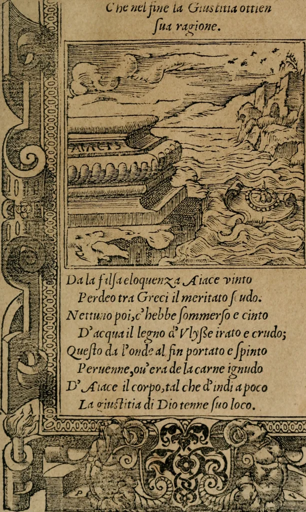 An illustration from Diverse imprese accomodate a diuerse moralità : con versi che i loro significati dichiarano : Tratte da gli Emblemi dell' Alciato, 1549, leaf 32