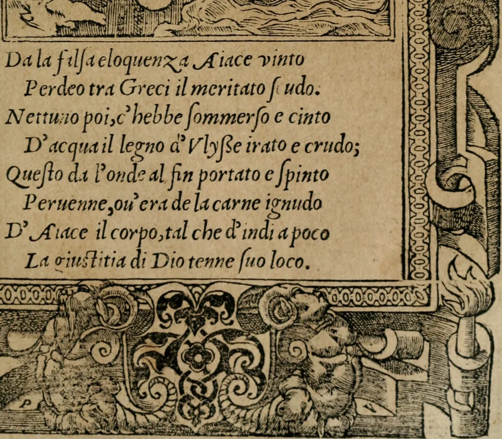 An illustration from Diverse imprese accomodate a diuerse moralità : con versi che i loro significati dichiarano : Tratte da gli Emblemi dell' Alciato, 1549, leaf 32