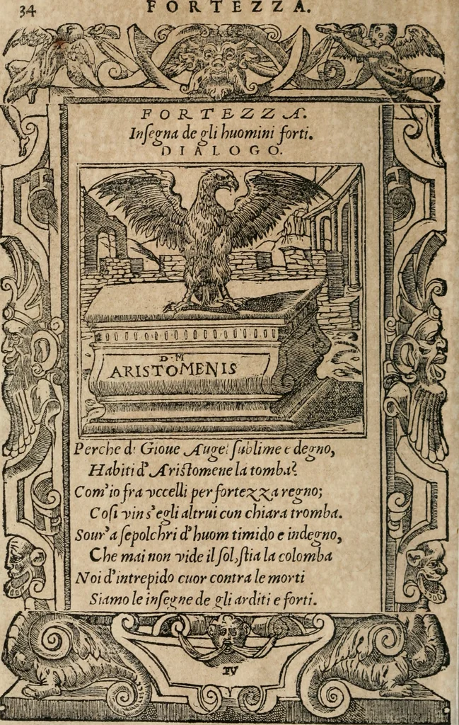 An illustration from Diverse imprese accomodate a diuerse moralità : con versi che i loro significati dichiarano : Tratte da gli Emblemi dell' Alciato, 1549, leaf 37