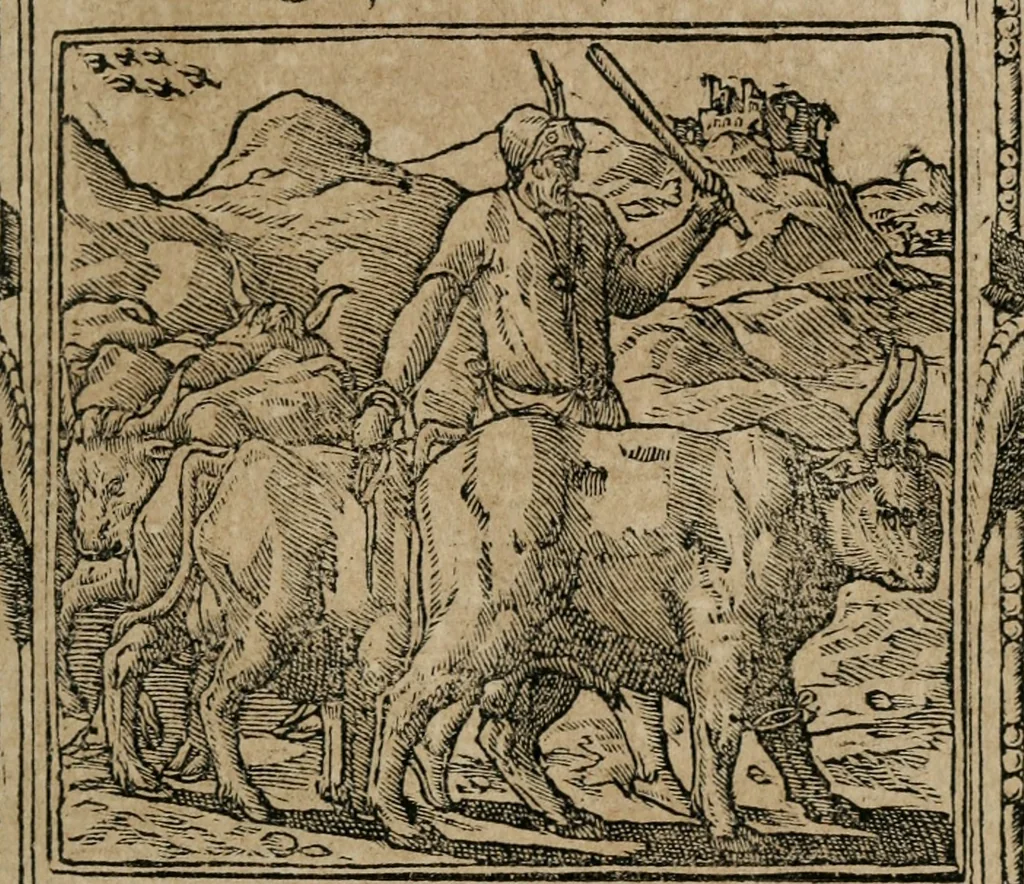 An illustration from Diverse imprese accomodate a diuerse moralità : con versi che i loro significati dichiarano : Tratte da gli Emblemi dell' Alciato, 1549, leaf 38