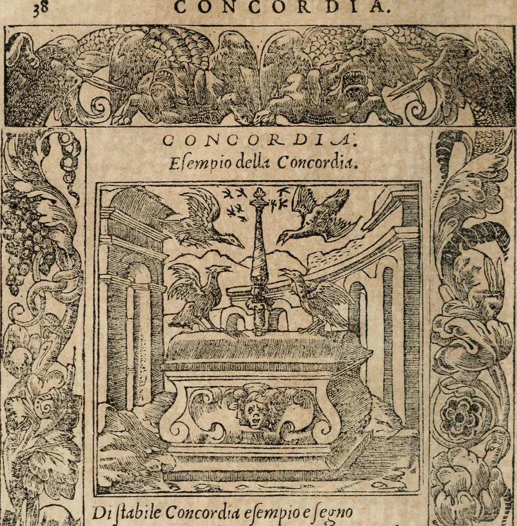 An illustration from Diverse imprese accomodate a diuerse moralità : con versi che i loro significati dichiarano : Tratte da gli Emblemi dell' Alciato, 1549, leaf 41