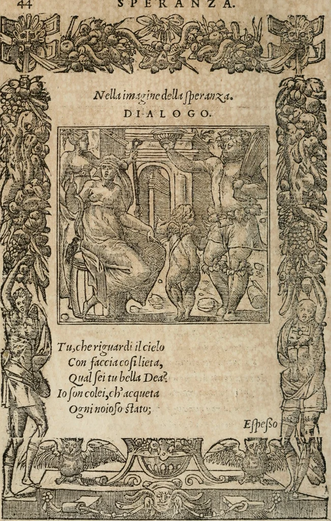 An illustration from Diverse imprese accomodate a diuerse moralità : con versi che i loro significati dichiarano : Tratte da gli Emblemi dell' Alciato, 1549, leaf 47