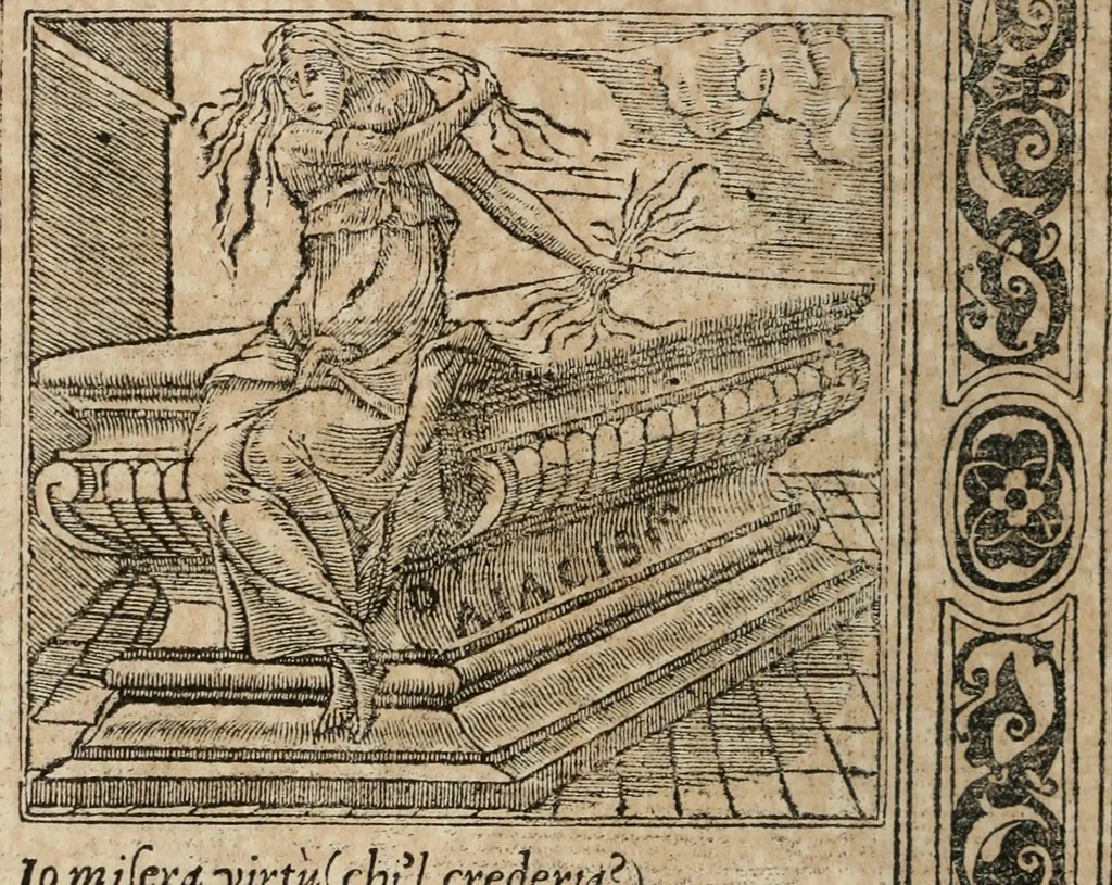 An illustration from Diverse imprese accomodate a diuerse moralità : con versi che i loro significati dichiarano : Tratte da gli Emblemi dell' Alciato, 1549, leaf 51