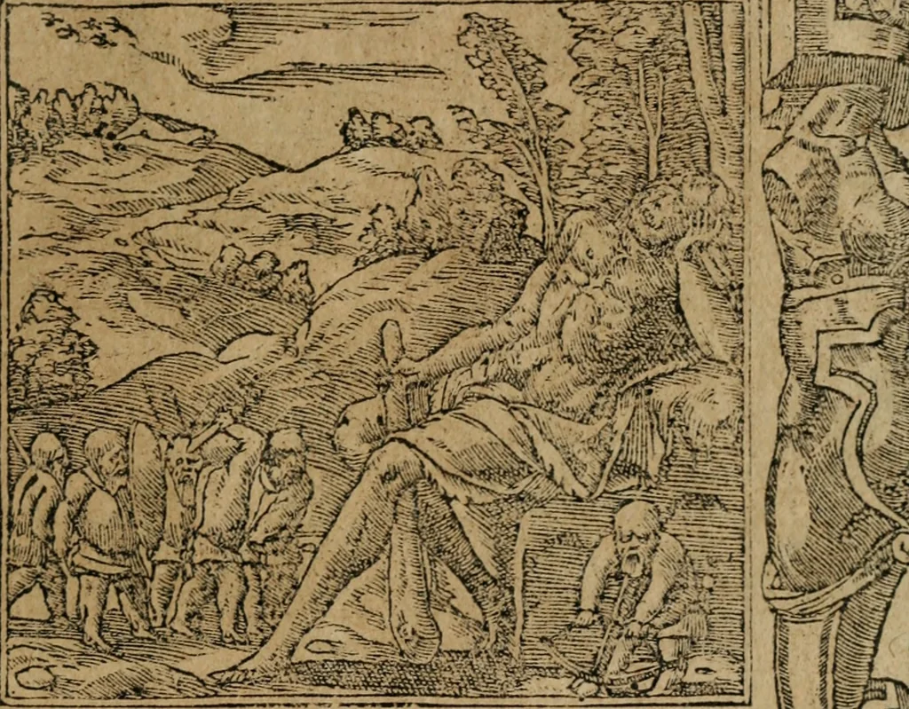 An illustration from Diverse imprese accomodate a diuerse moralità : con versi che i loro significati dichiarano : Tratte da gli Emblemi dell' Alciato, 1549, leaf 56