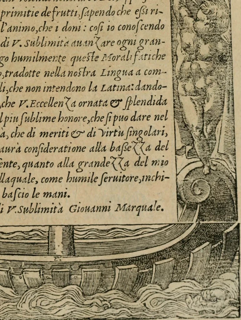 An illustration from Diverse imprese accomodate a diuerse moralità : con versi che i loro significati dichiarano : Tratte da gli Emblemi dell' Alciato, 1549, leaf 6