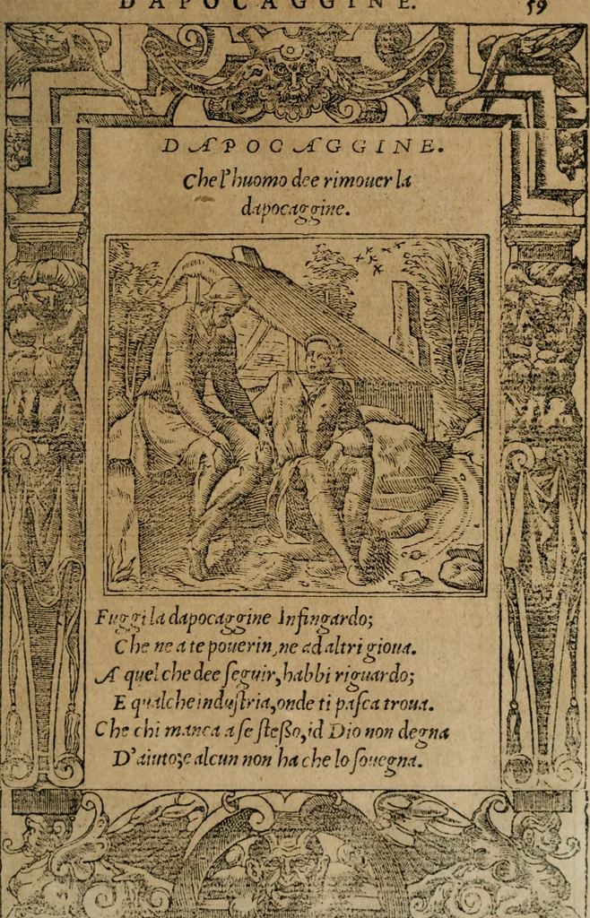 An illustration from Diverse imprese accomodate a diuerse moralità : con versi che i loro significati dichiarano : Tratte da gli Emblemi dell' Alciato, 1549, leaf 62