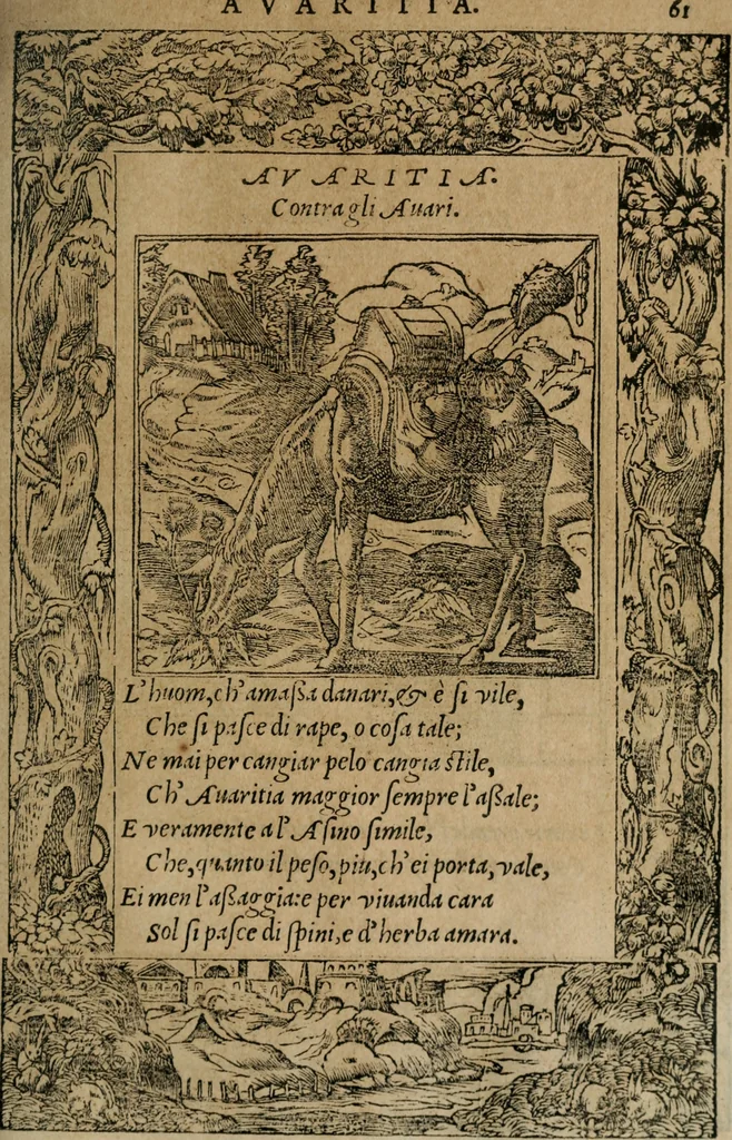 An illustration from Diverse imprese accomodate a diuerse moralità : con versi che i loro significati dichiarano : Tratte da gli Emblemi dell' Alciato, 1549, leaf 64