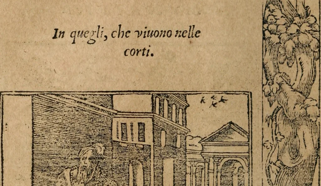 An illustration from Diverse imprese accomodate a diuerse moralità : con versi che i loro significati dichiarano : Tratte da gli Emblemi dell' Alciato, 1549, leaf 65