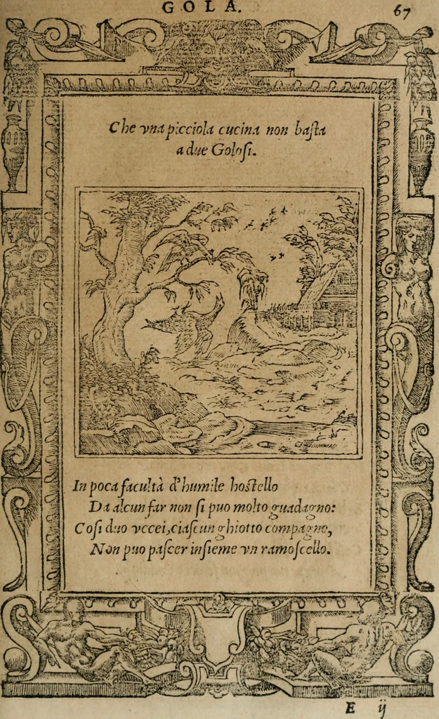 An illustration from Diverse imprese accomodate a diuerse moralità : con versi che i loro significati dichiarano : Tratte da gli Emblemi dell' Alciato, 1549, leaf 70