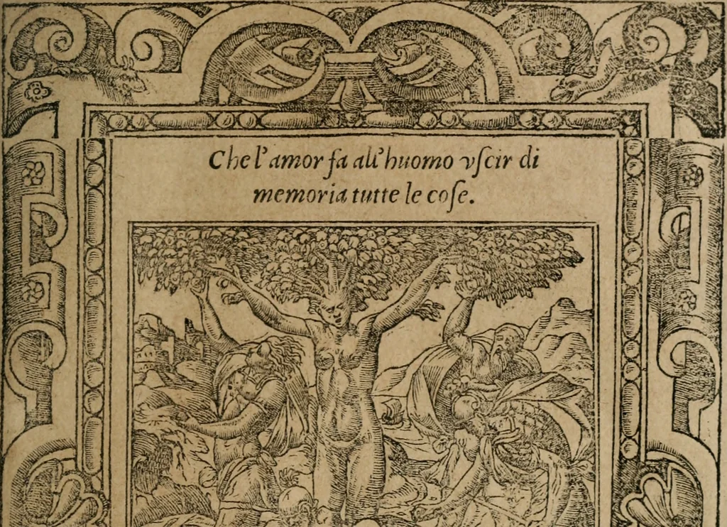 An illustration from Diverse imprese accomodate a diuerse moralità : con versi che i loro significati dichiarano : Tratte da gli Emblemi dell' Alciato, 1549, leaf 84