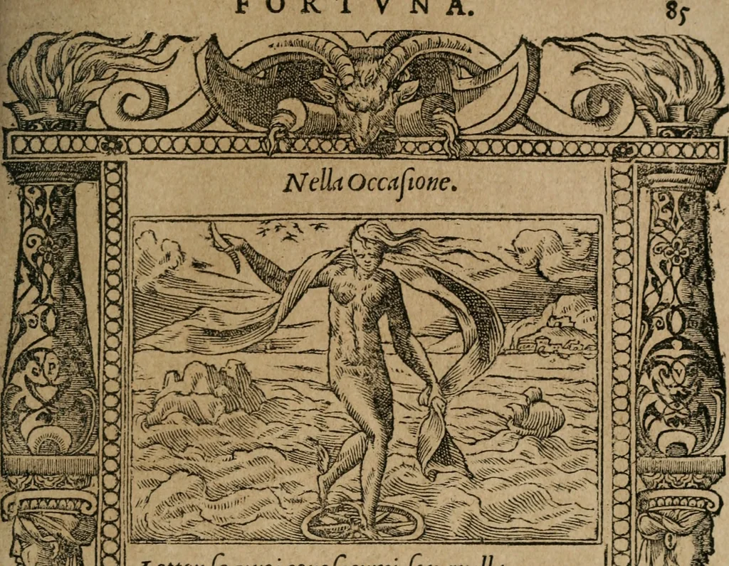 An illustration from Diverse imprese accomodate a diuerse moralità : con versi che i loro significati dichiarano : Tratte da gli Emblemi dell' Alciato, 1549, leaf 88