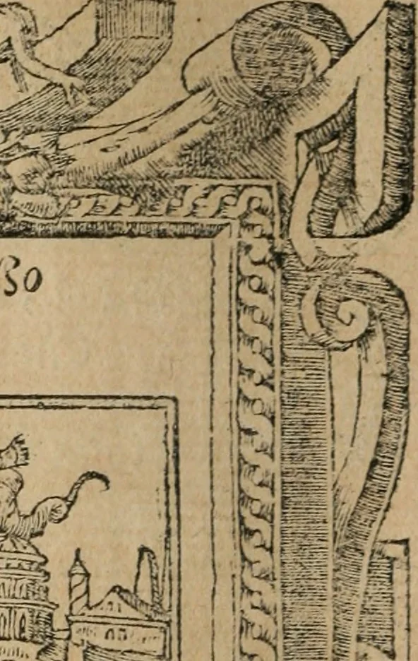 An illustration from Diverse imprese accomodate a diuerse moralità : con versi che i loro significati dichiarano : Tratte da gli Emblemi dell' Alciato, 1549, leaf 9