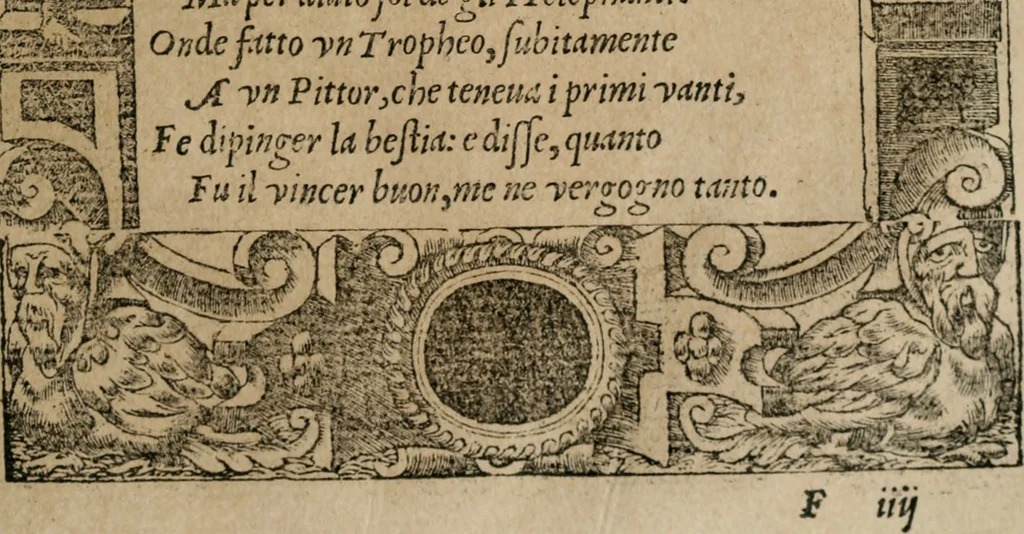 An illustration from Diverse imprese accomodate a diuerse moralità : con versi che i loro significati dichiarano : Tratte da gli Emblemi dell' Alciato, 1549, leaf 90