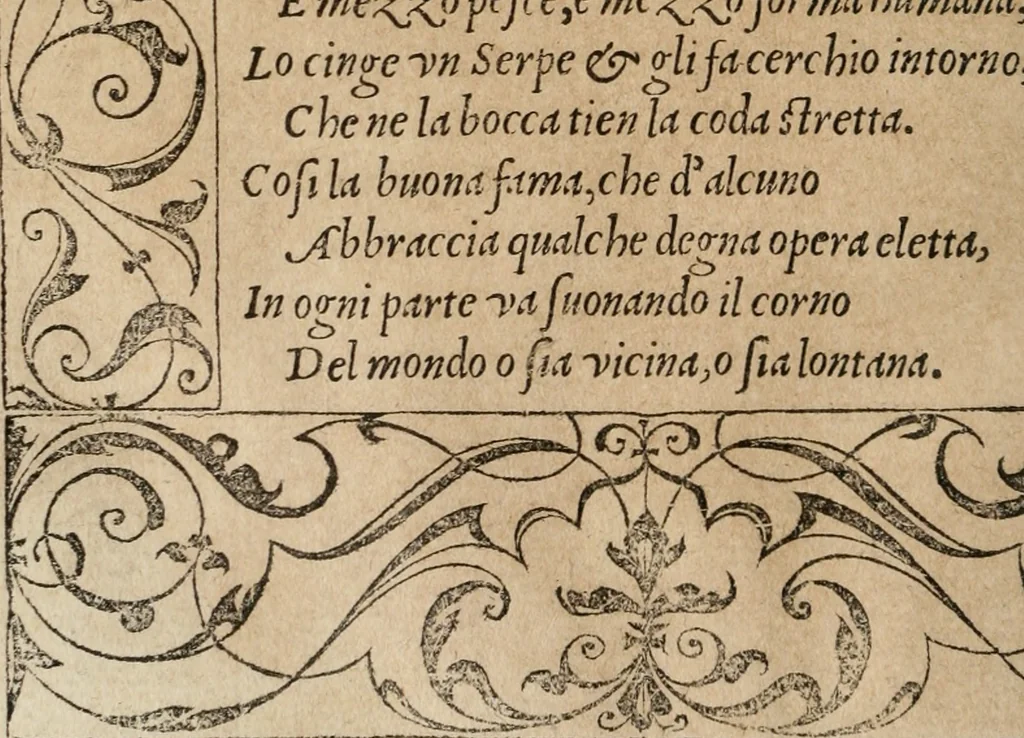 An illustration from Diverse imprese accomodate a diuerse moralità : con versi che i loro significati dichiarano : Tratte da gli Emblemi dell' Alciato, 1549, leaf 95