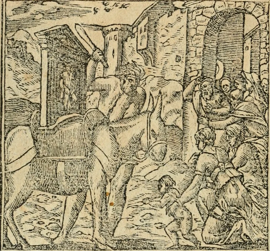 An illustration from Diverse imprese accommodate a diuerse moralità : con versi che i loro significati dichiarano : tratte da gli emblemi dell'Alciato, 1549, leaf 11