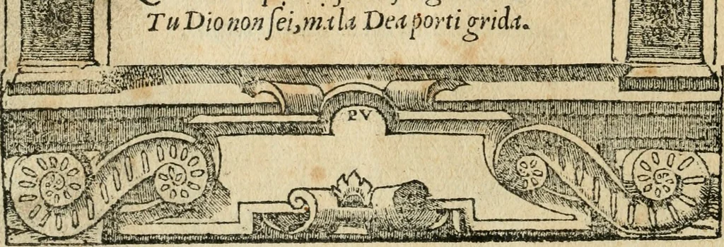 An illustration from Diverse imprese accommodate a diuerse moralità : con versi che i loro significati dichiarano : tratte da gli emblemi dell'Alciato, 1549, leaf 11