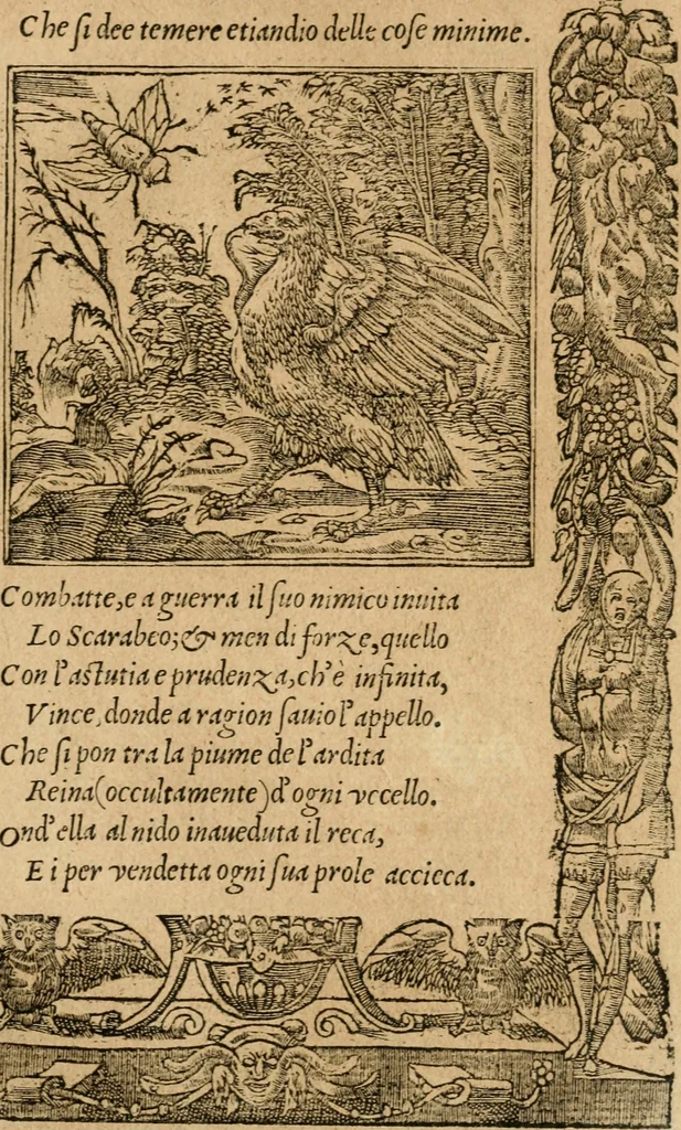 An illustration from Diverse imprese accommodate a diuerse moralità : con versi che i loro significati dichiarano : tratte da gli emblemi dell'Alciato, 1549, leaf 114