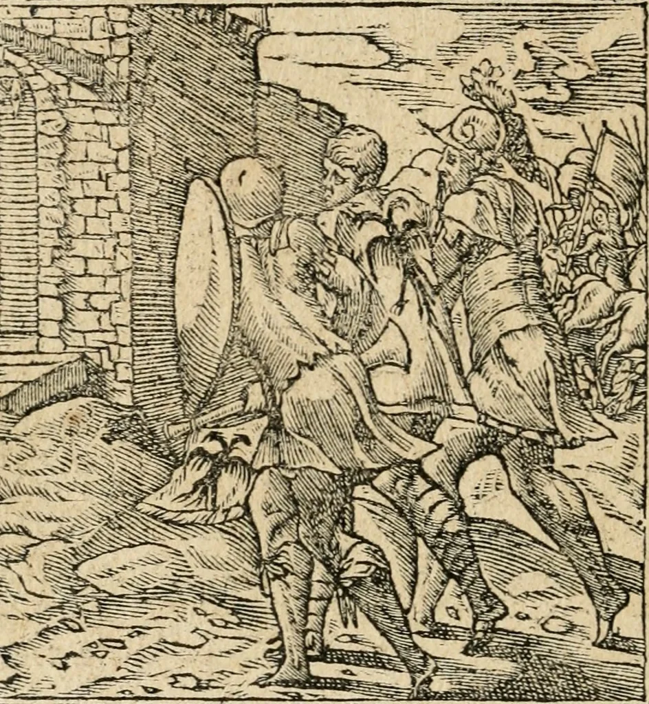 An illustration from Diverse imprese accommodate a diuerse moralità : con versi che i loro significati dichiarano : tratte da gli emblemi dell'Alciato, 1549, leaf 117