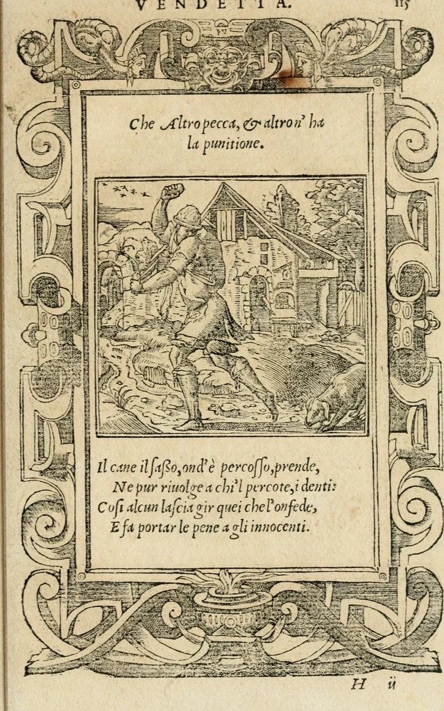 An illustration from Diverse imprese accommodate a diuerse moralità : con versi che i loro significati dichiarano : tratte da gli emblemi dell'Alciato, 1549, leaf 118