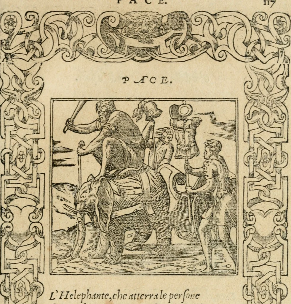 An illustration from Diverse imprese accommodate a diuerse moralità : con versi che i loro significati dichiarano : tratte da gli emblemi dell'Alciato, 1549, leaf 120