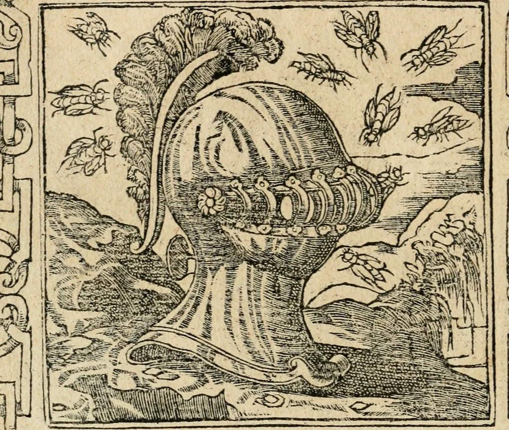 An illustration from Diverse imprese accommodate a diuerse moralità : con versi che i loro significati dichiarano : tratte da gli emblemi dell'Alciato, 1549, leaf 121
