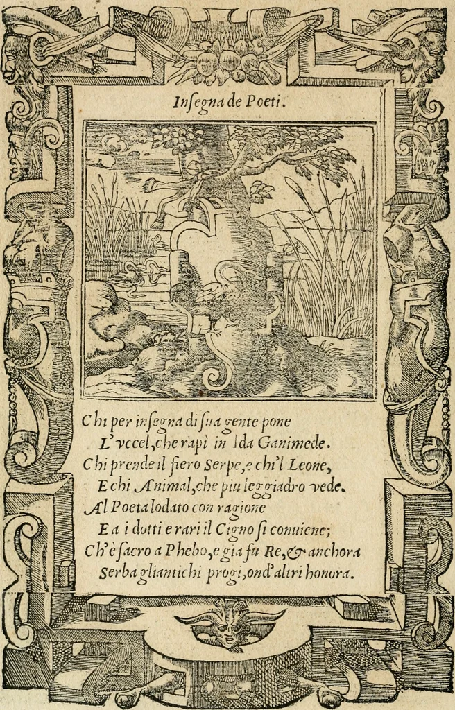 An illustration from Diverse imprese accommodate a diuerse moralità : con versi che i loro significati dichiarano : tratte da gli emblemi dell'Alciato, 1549, leaf 125