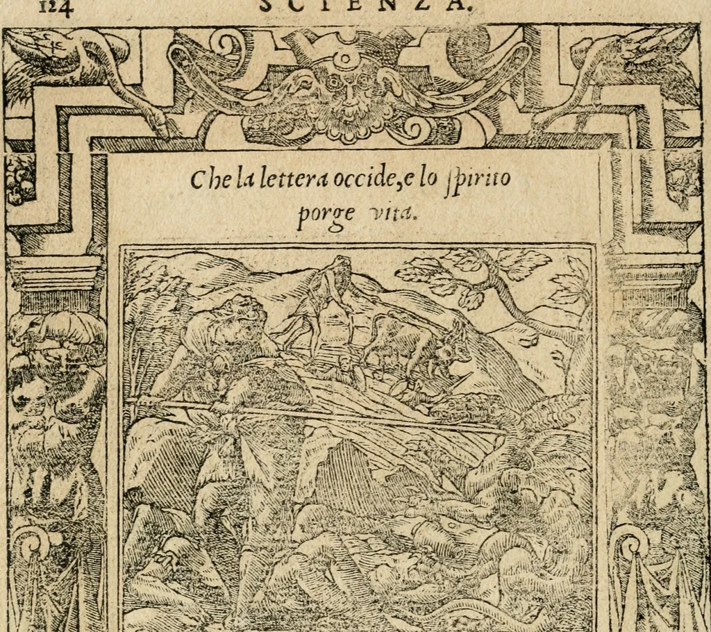 An illustration from Diverse imprese accommodate a diuerse moralità : con versi che i loro significati dichiarano : tratte da gli emblemi dell'Alciato, 1549, leaf 127
