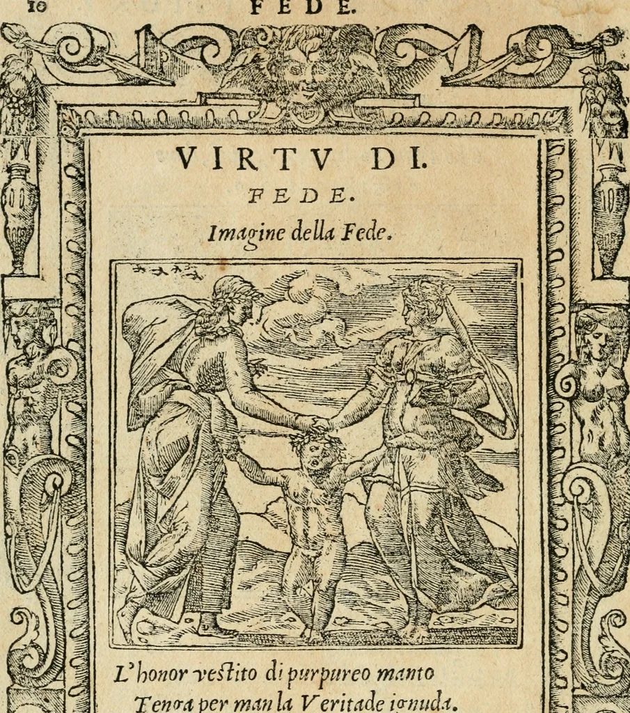 An illustration from Diverse imprese accommodate a diuerse moralità : con versi che i loro significati dichiarano : tratte da gli emblemi dell'Alciato, 1549, leaf 13