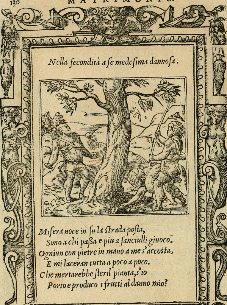 An illustration from Diverse imprese accommodate a diuerse moralità : con versi che i loro significati dichiarano : tratte da gli emblemi dell'Alciato, 1549, leaf 133