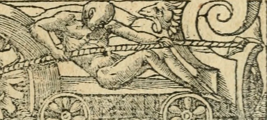 An illustration from Diverse imprese accommodate a diuerse moralità : con versi che i loro significati dichiarano : tratte da gli emblemi dell'Alciato, 1549, leaf 140