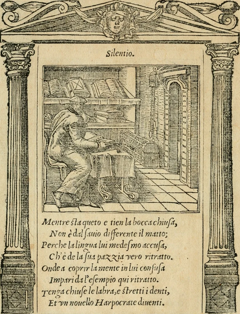 An illustration from Diverse imprese accommodate a diuerse moralità : con versi che i loro significati dichiarano : tratte da gli emblemi dell'Alciato, 1549, leaf 15