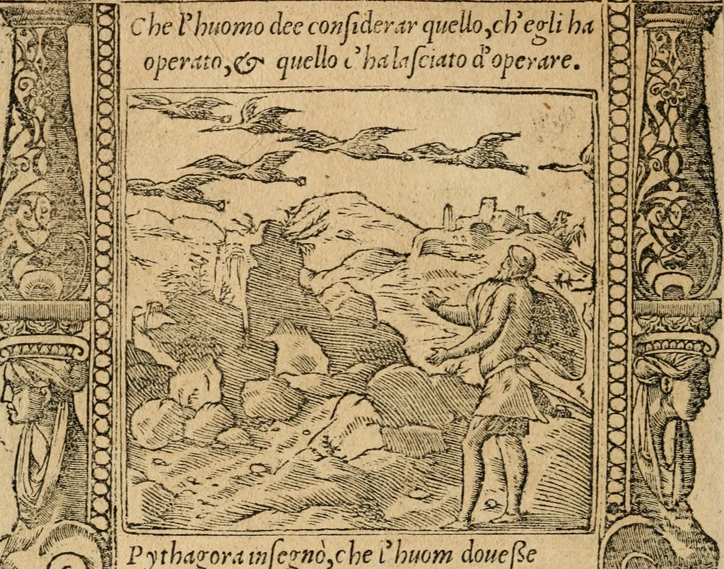 An illustration from Diverse imprese accommodate a diuerse moralità : con versi che i loro significati dichiarano : tratte da gli emblemi dell'Alciato, 1549, leaf 21