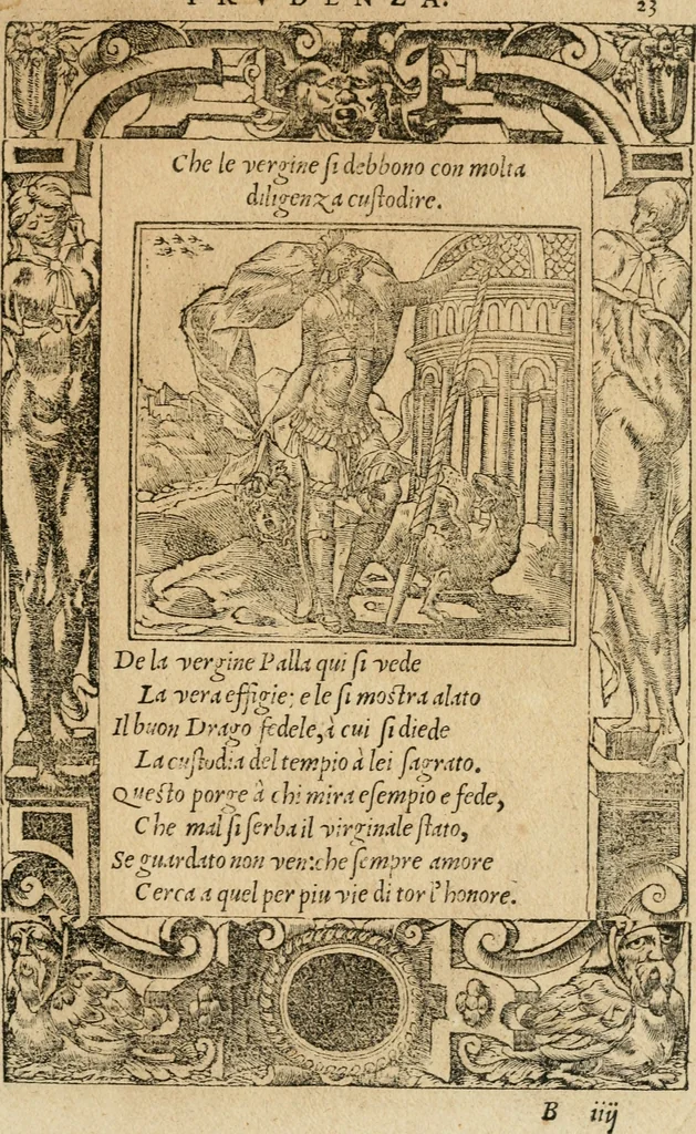 An illustration from Diverse imprese accommodate a diuerse moralità : con versi che i loro significati dichiarano : tratte da gli emblemi dell'Alciato, 1549, leaf 26