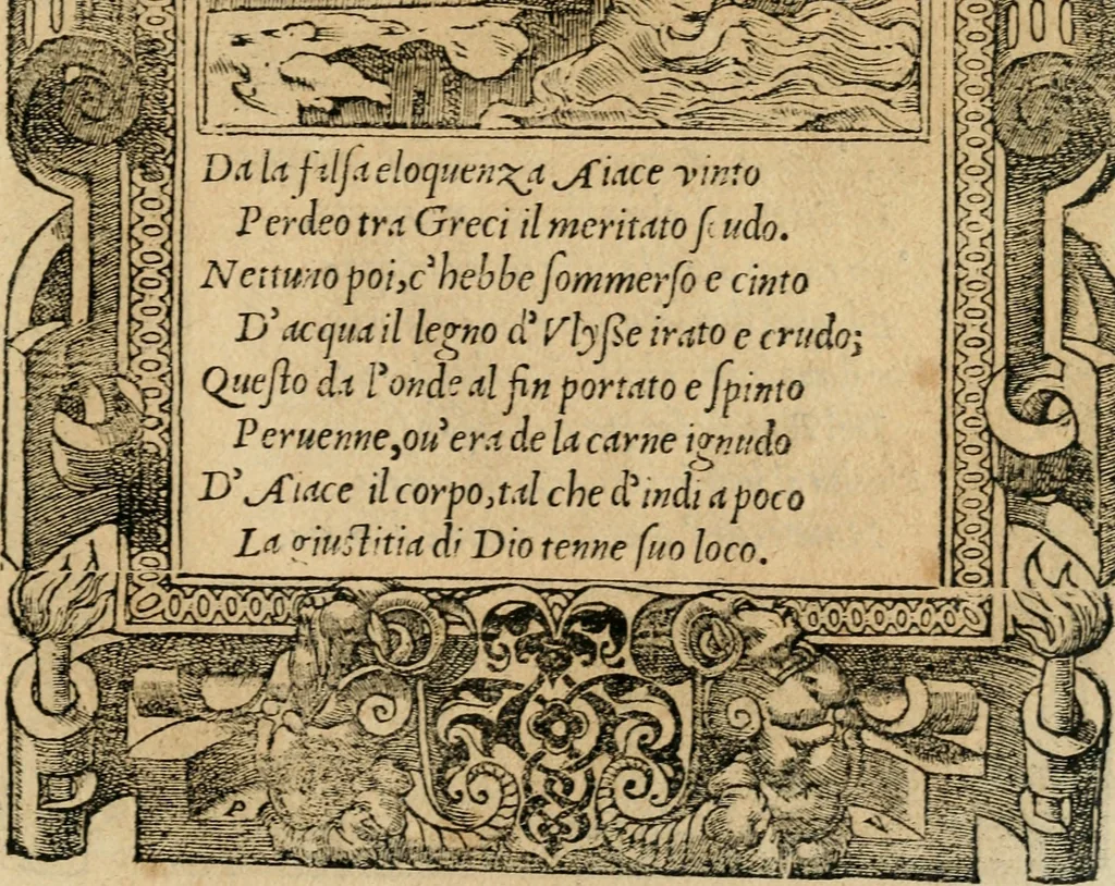 An illustration from Diverse imprese accommodate a diuerse moralità : con versi che i loro significati dichiarano : tratte da gli emblemi dell'Alciato, 1549, leaf 32