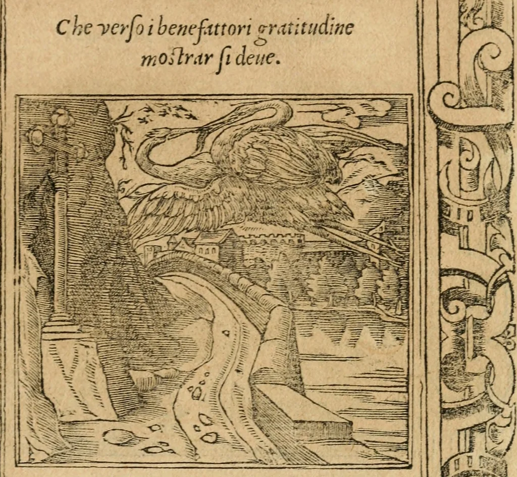 An illustration from Diverse imprese accommodate a diuerse moralità : con versi che i loro significati dichiarano : tratte da gli emblemi dell'Alciato, 1549, leaf 34