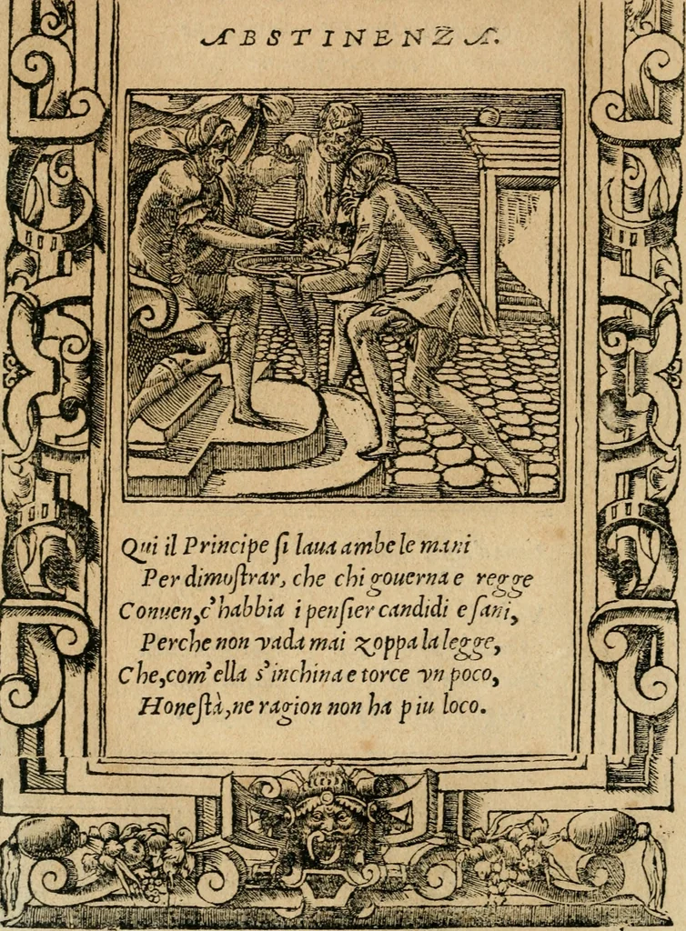An illustration from Diverse imprese accommodate a diuerse moralità : con versi che i loro significati dichiarano : tratte da gli emblemi dell'Alciato, 1549, leaf 35