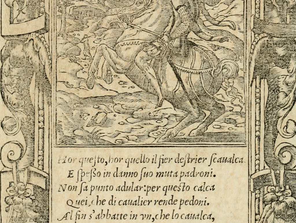 An illustration from Diverse imprese accommodate a diuerse moralità : con versi che i loro significati dichiarano : tratte da gli emblemi dell'Alciato, 1549, leaf 39