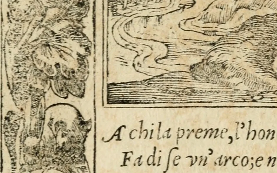 An illustration from Diverse imprese accommodate a diuerse moralità : con versi che i loro significati dichiarano : tratte da gli emblemi dell'Alciato, 1549, leaf 40