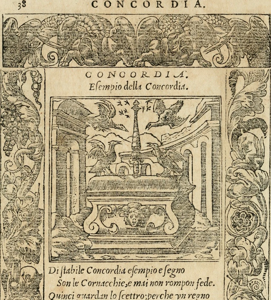 An illustration from Diverse imprese accommodate a diuerse moralità : con versi che i loro significati dichiarano : tratte da gli emblemi dell'Alciato, 1549, leaf 41