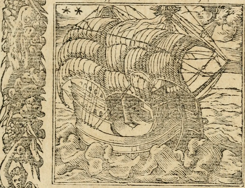 An illustration from Diverse imprese accommodate a diuerse moralità : con versi che i loro significati dichiarano : tratte da gli emblemi dell'Alciato, 1549, leaf 46