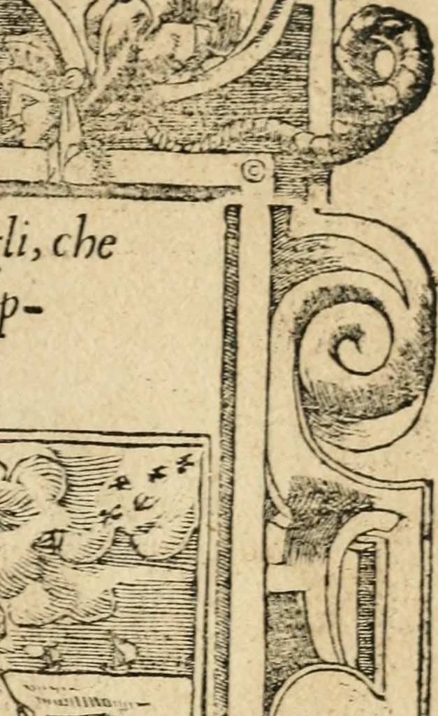 An illustration from Diverse imprese accommodate a diuerse moralità : con versi che i loro significati dichiarano : tratte da gli emblemi dell'Alciato, 1549, leaf 66