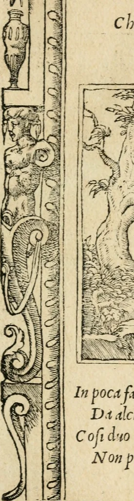 An illustration from Diverse imprese accommodate a diuerse moralità : con versi che i loro significati dichiarano : tratte da gli emblemi dell'Alciato, 1549, leaf 70
