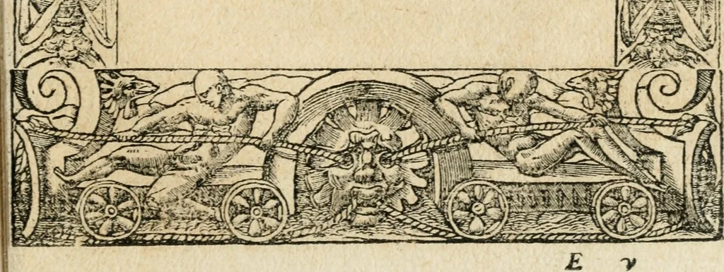 An illustration from Diverse imprese accommodate a diuerse moralità : con versi che i loro significati dichiarano : tratte da gli emblemi dell'Alciato, 1549, leaf 76