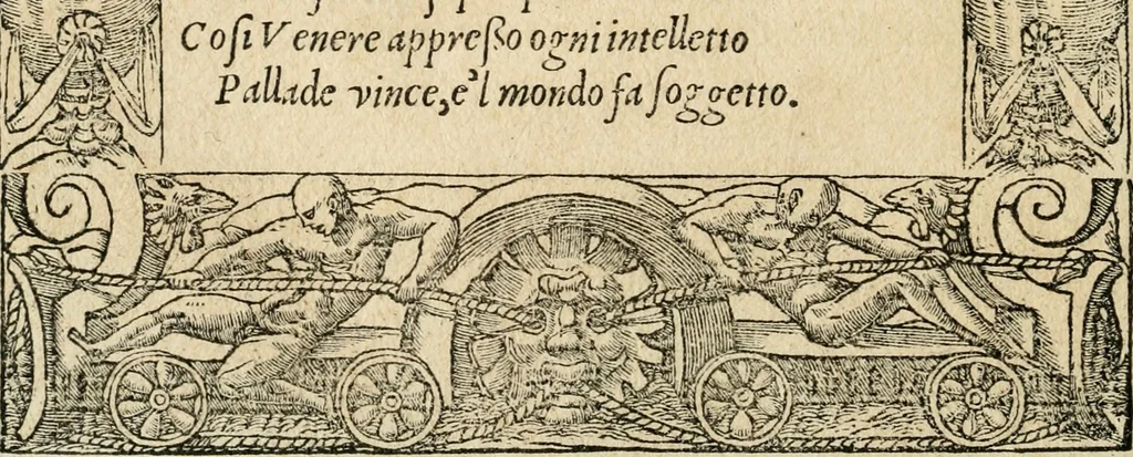An illustration from Diverse imprese accommodate a diuerse moralità : con versi che i loro significati dichiarano : tratte da gli emblemi dell'Alciato, 1549, leaf 77