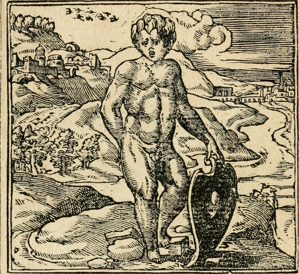 An illustration from Diverse imprese accommodate a diuerse moralità : con versi che i loro significati dichiarano : tratte da gli emblemi dell'Alciato, 1549, leaf 81